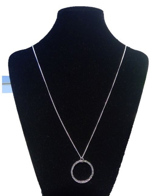 Silver Eternity Circle Earrings (CLEARANCE)