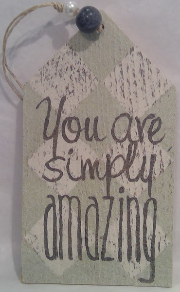 AMAZING - Wooden Gift Tag (Clearance)