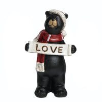 Rustic Christmas Bear Figurine