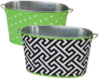 Neoprene Beverage Tub - GREEN GEOMETRIC