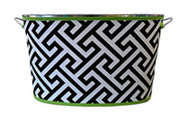 Neoprene Beverage Tub - GREEN GEOMETRIC