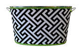 Neoprene Beverage Tub - GREEN GEOMETRIC