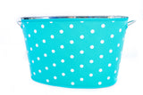Neoprene Beverage Tub - TEAL CHEVRON