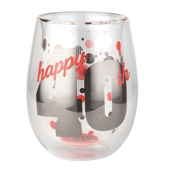 Stemless Wine - 40th BIRTHDAY (CLEARANCE)