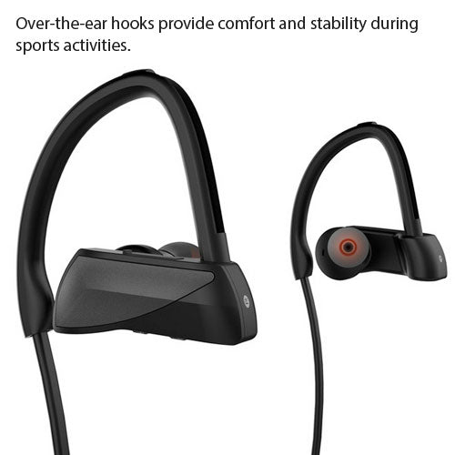 Waterproof Wireless BT Earphones - BLACK