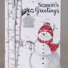 Christmas Picture on Block Sign - Snowman