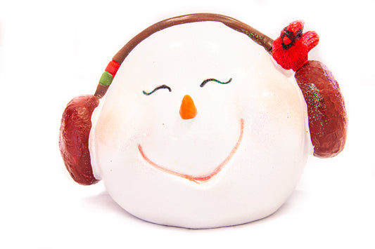 Snowman Head with Ear Muffs (CLEARANCE)