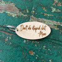 Wooden Engraved Keychain