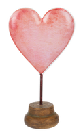 Watercolor Heart on Stand