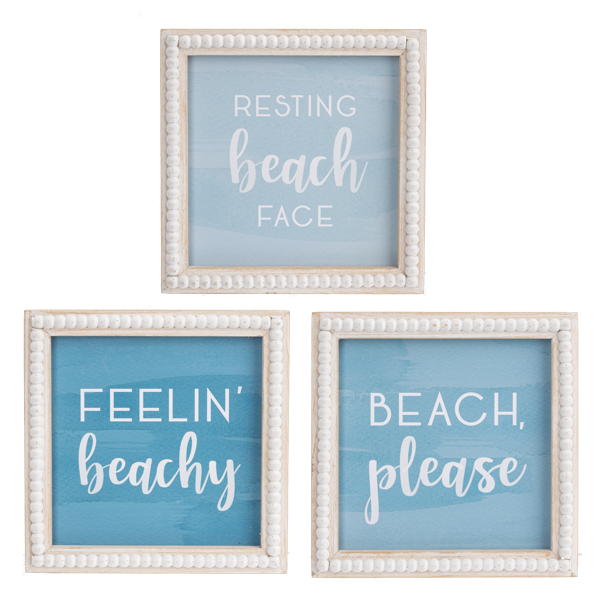 Beach Beaded Frame Decor