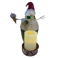 Snowman Pillar Candle Holder
