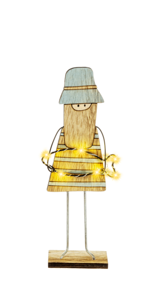 LED Vintage Fisherman Figure