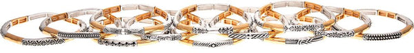 Silver & Gold Stackable Bracelets
